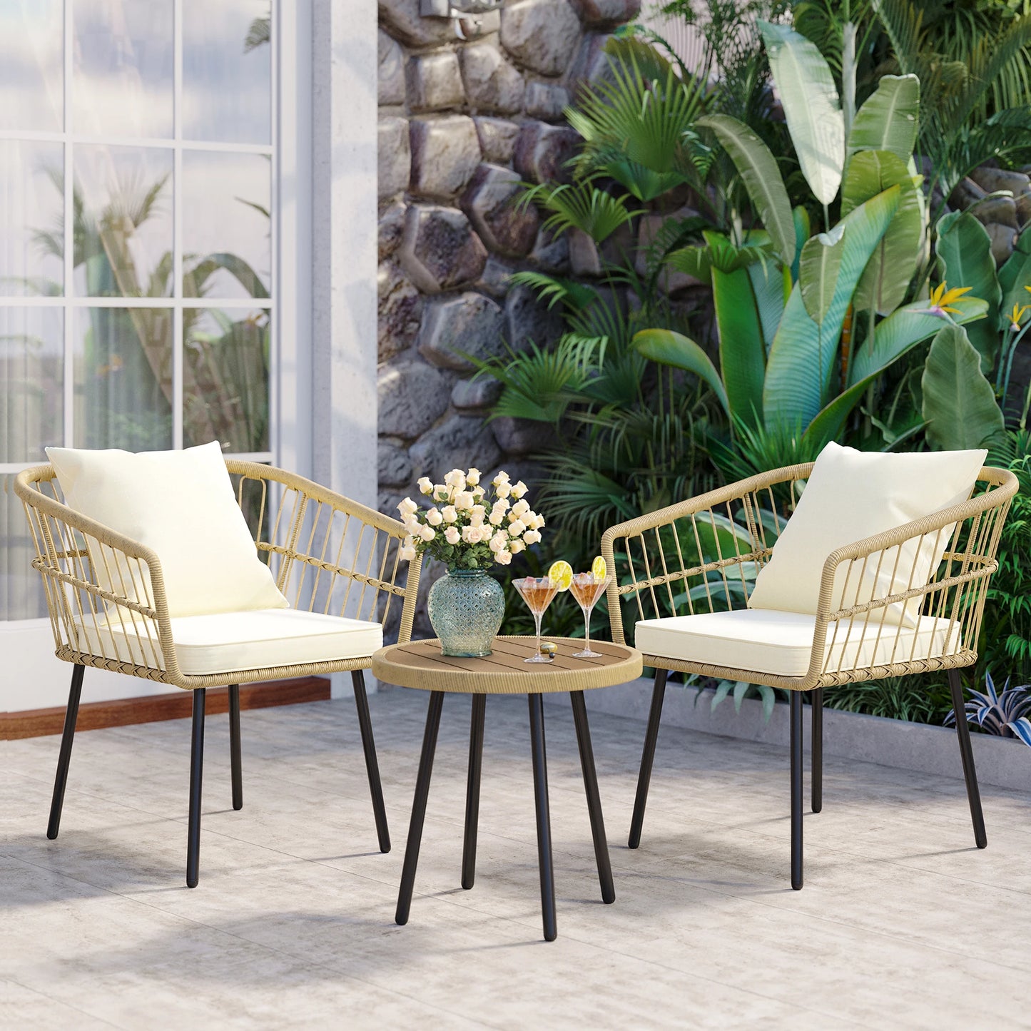 3 Pieces Outdoor Patio Furniture Sets